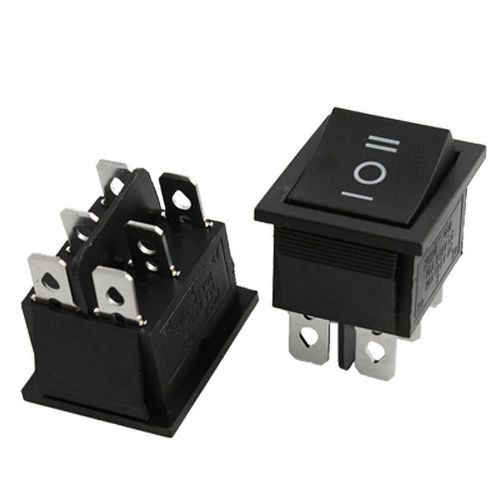 5 Pcs X 6 Pin Dpot On-Off-On 3 Position Boat Rocker Switch 15A/250V 20A/125V AC