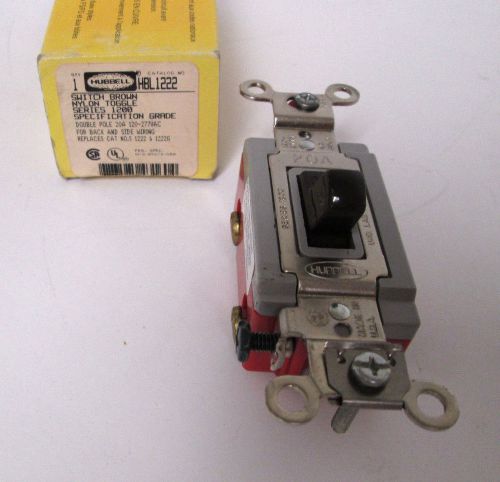 Hubbell 1222 Toggle Switch 2 pole 20A 120-277VAC HBL