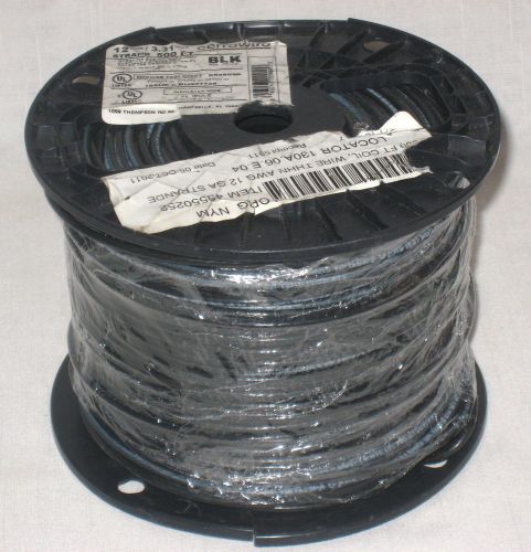 500 ft reel cerrowire 12awg gauge 600 volt copper black machine tool wire for sale