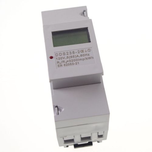 5- 65a 110v 60hz single phase din-rail kilowatt led hour kwh meter ce proved for sale