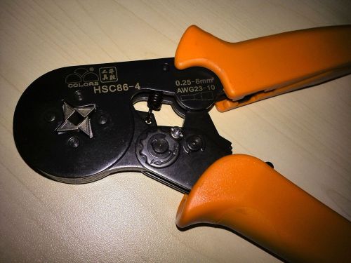 New self adjusting ratcheting ferrule crimper hsc8 6-4 0.25-6mm? awg23-10 for sale