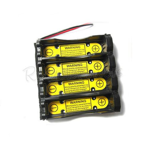 2 x 1s4p 3.7v 18650 holder case battery w/ li-ion pcm protection circuit module for sale