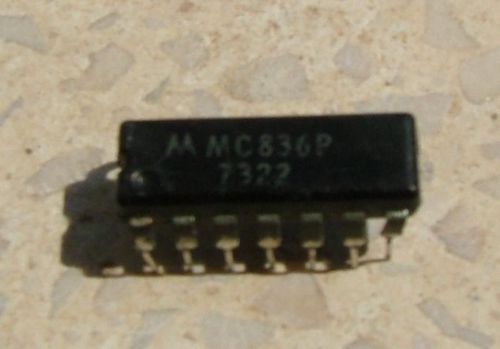 VINTAGE MOTOROLA MC836P IC, 14 PIN DIP PACKAGE  7322 NTE CODE