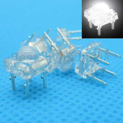 100 pcs 5mm 4pin Piranha Super Flux White Super Bright LED light