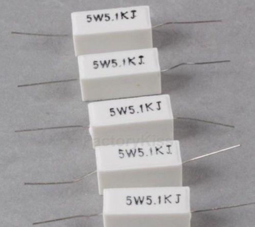 5w 5.1 k ohm ceramic cement resistor (5 pieces) ioz for sale