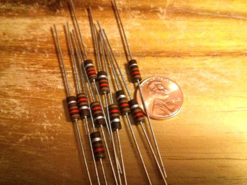 Lot of 10 vintage Allen Bradley 1/2w Watt 120 Ohms Carbon Comp. resistors NEW