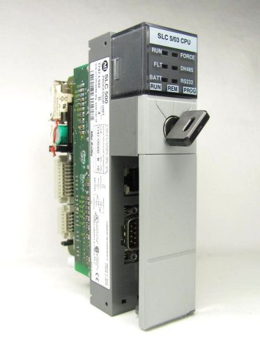 Allen Bradley, SLC 500, 5/03 CPU, 1747-L532, SER D, Very Good Condition