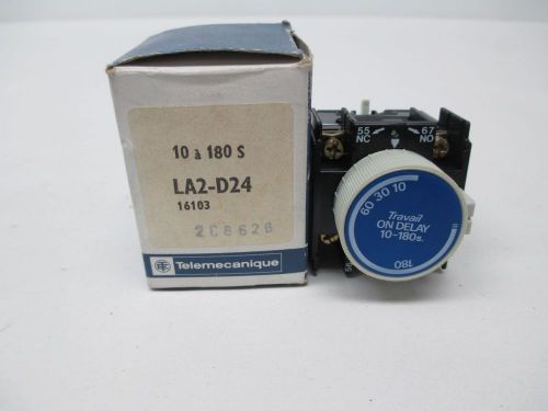 NEW TELEMECANIQUE LA2-D24 10-180 SECOND ON DELAY TIMER D311112