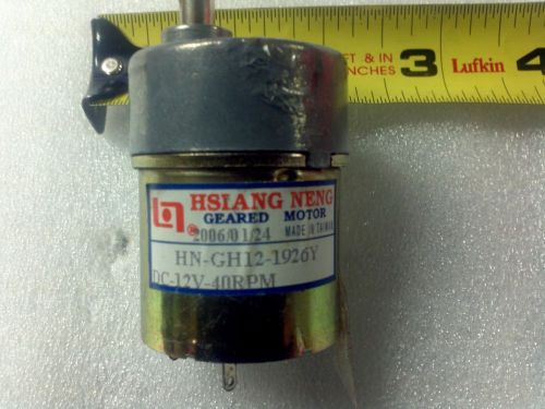 Lot of 26 (Twenty-Six) HSIANG NENG Geared Motor #HN-GH12-1926Y 12v 40RPM