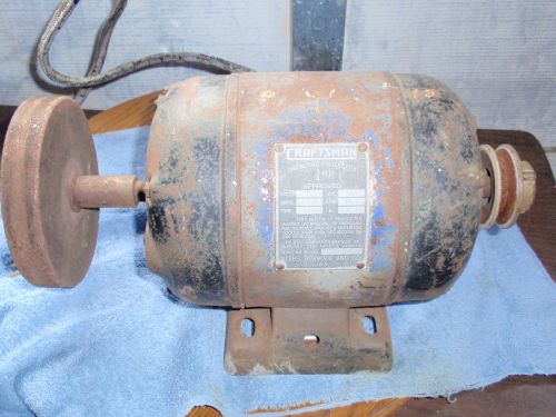 Vintage Craftsman 3/4 HP Electric Motor  works But needs a Jump start