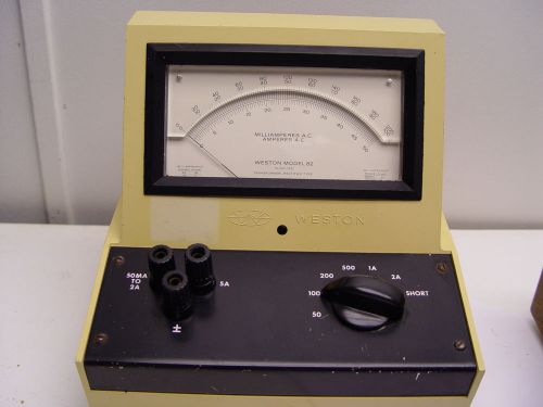 Weston Model 82 50-500 CPS Transformer-Rectifier Benchtop amp meter TableTop