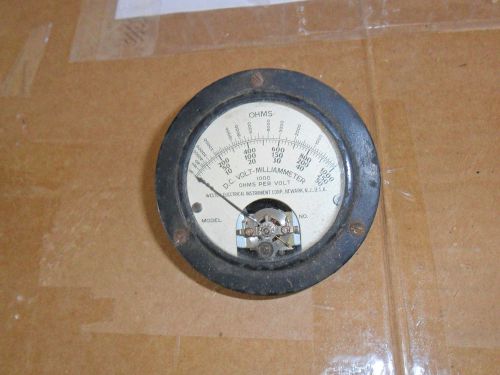 VINTAGE WESTON DC Volt Milliammeter METER mA 1000Vdc