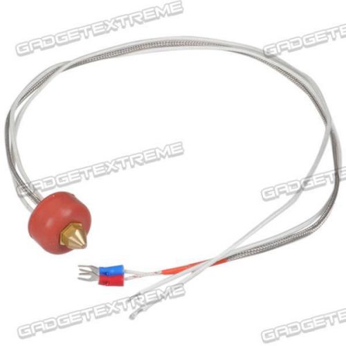 K-type Thermocouple Heat Printing Nozzle Set w/0.4mm Nozzle for 3D Printers e