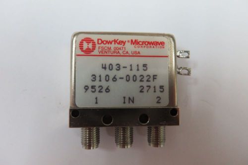 DowKey Microwave SPDT coaxial switch 28V DC-18GHz