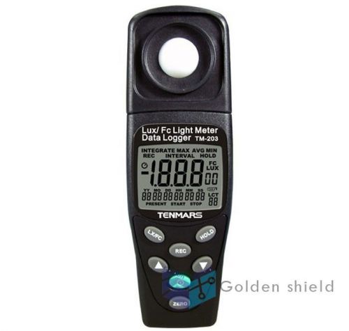 TENMARS TM-203 Autoranging Datalogging Light Meter Luminometer Lux Meter