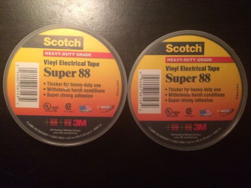 Lot Of 2 Super 88 3M Vinyl Electrical Tape Professional Grade