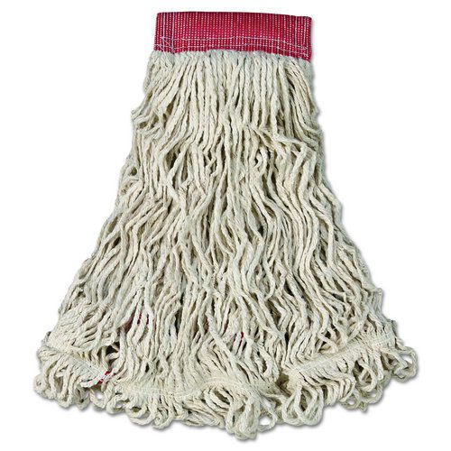 Rubbermaid Commercial RCPC153WHI Swinger Loop Wet Mop Head, Large, Cotton/Syn…