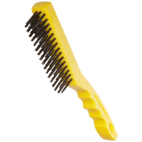 2) Rubbermaid Commercial  Wire Brush with  Plastic Handle,  11&#034; Length, Yellow