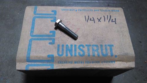 Unistrut 1/4-20 x 1-1/4 Hex Head Cap Screw - PK 100