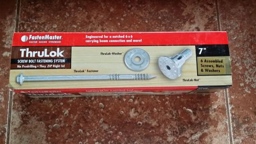 FastenMaster ThruLOK Screw Bolt Fastening System  7&#034; 7 Inches 6 Count Deck Lag