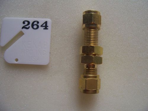 1/4&#034;  Compresion Bulkhead Coupling     Brass