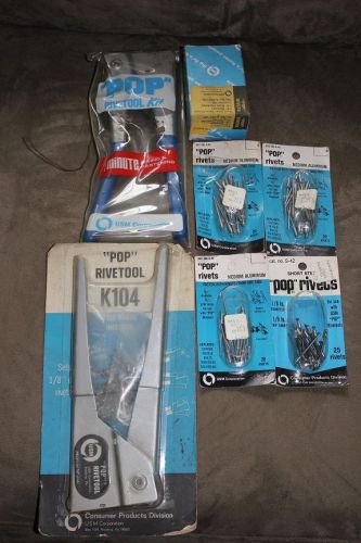 1 NEW &amp; 1 USED POP RIVETOOLS POP RIVET TOOLS &amp; MISC POP RIVETS!! FREE SHIPPING!!