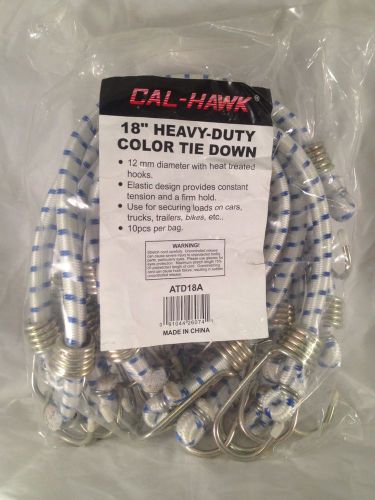 CAL-HAWK 24&#034; HEAVY DUTY ELASTIC TIE DOWN BUNGEE CORDS - 10 PIECES ATD24A