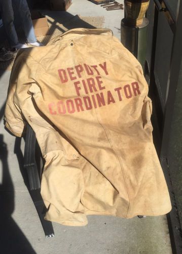 Vintage firefighting coat jacket bunker gear  fire equipment for sale