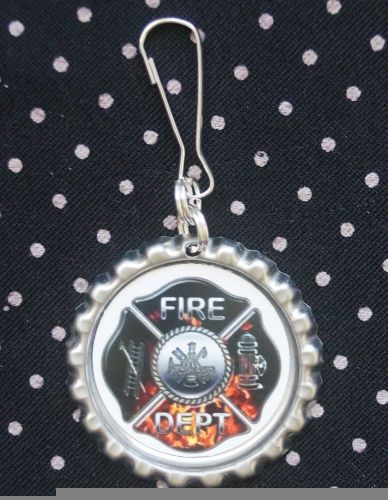 Fireman fire fighter fire man lanyard backpack purse charm zipper pull h8 for sale