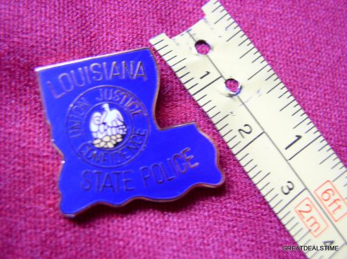 LOUISIANA LA STATE POLICE TROOPER UNIO JUSTICE MINI SHIRT LAPEL PATCH BADGE PIN