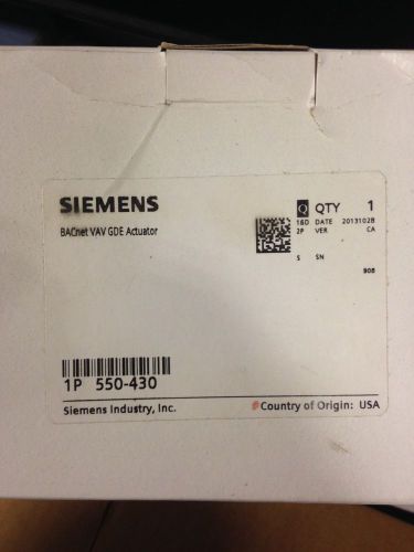 SIEMENS 550-430 VAV CONTROLLER