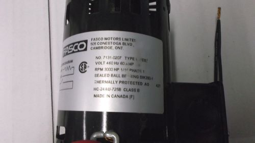 NEW FASCO 1/16 HP AC FAN MOTOR 3000 RPM 460 VOLT 7131-0207 U31EB2 13086 5-3