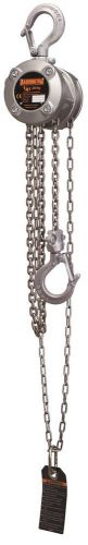 Harrington mini hand chain hoist 1/4 ton capacity, 10&#039; lift aluminum body for sale