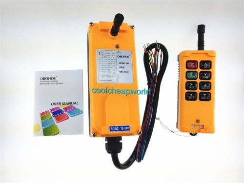 8 Channels Hoist Crane Radio Remote Control System 12V AC/DC