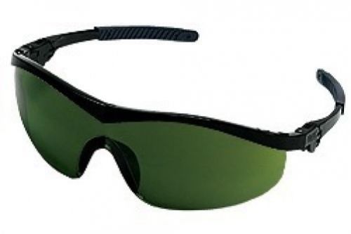 12 PAIRS MCR CREWS ST1150 STORM SAFETY GLASSES BLACK FRAME 5.0 GREEN IR  LENS