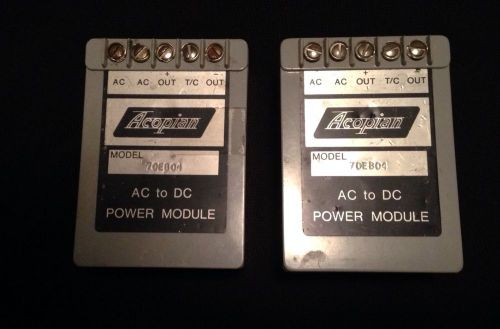 Acopian 70E804 AC to DC power module. 70v DC Lot Of 2