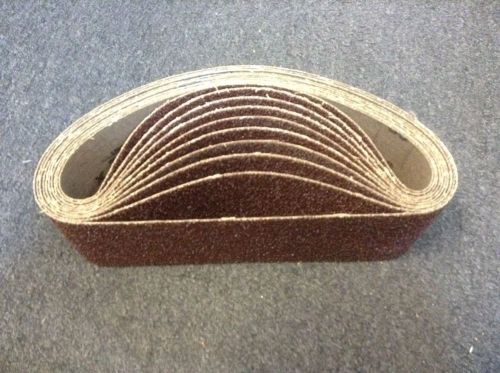 3 x 24 - 120 Grit aluminum Oxide Sanding Belts - 10 count USA