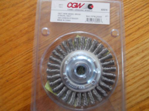 CGW Camel - Stringer Knot Wheel Brush - 4&#034; dia x 5/8&#034;-11 - Qty 1 - 60520