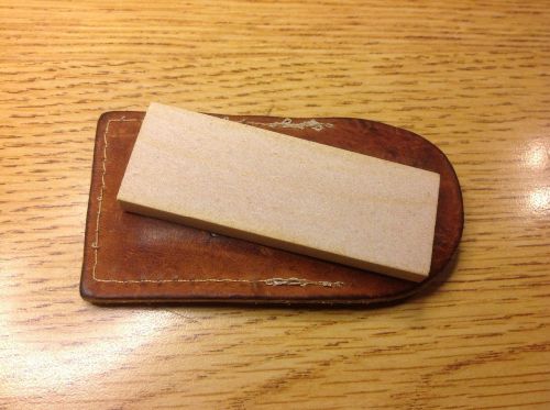 Hall Proedge Soft Arkansas Sharpening Stone W/ Leather Case