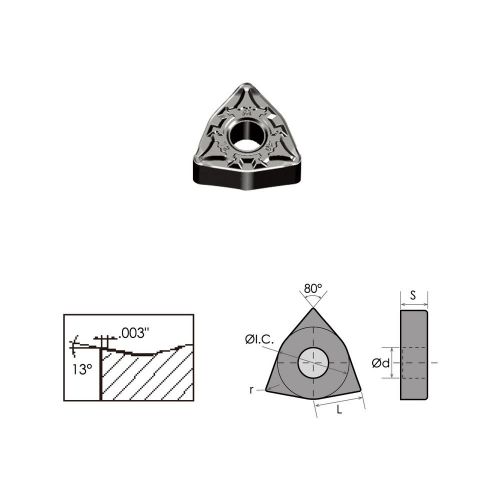 Wnmg-333-df ticnal coated carbide insert-xab848  (6039-0333) for sale