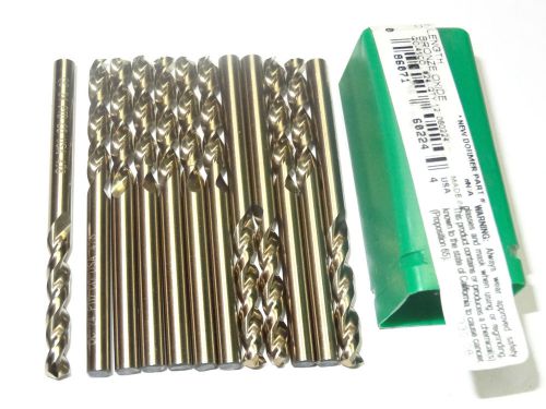 12 new ptd #24 qc41co screw machine length hsco cobalt twist drills bronze 60224 for sale