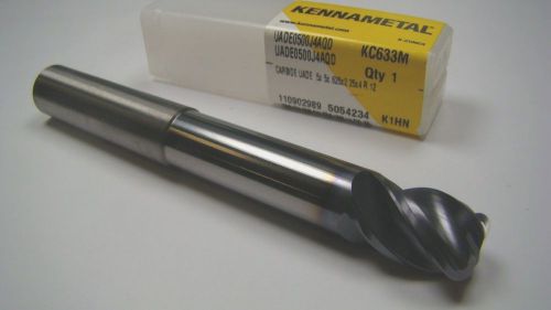 KENNAMETAL Ext Carbide CR End Mill 1/2&#034; .12&#034;R 4FL TiAlN 1/2&#034; x 5/8&#034; x 4&#034; [1758]