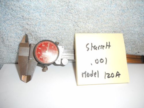 Machinists 1/10B3 Iconic Starrett 6&#034; Dial Caliper in Box Rare Red Face .001