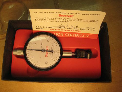 STARRETT DIAL INDICATOR 25-145 GRADUATION .001 DIAL READING 0-25-0 RANGE .125