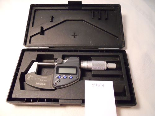 Mitutoyo 293-330, 0 - 1&#034; X .00005&#034;/0.001mm IP65 Digital Outside Micrometer F454