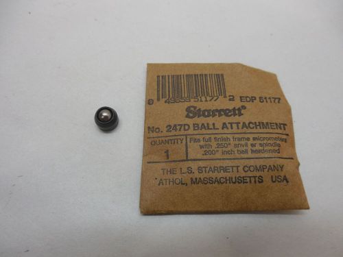 Starrett no247d ball attachment edp 51177 new machinist toolmaking for sale