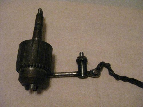 VINTAGE Jacobs chuck 3A,1/8-5/8&#034;Cap., #3 Morse taper arbor,with chuck key USA