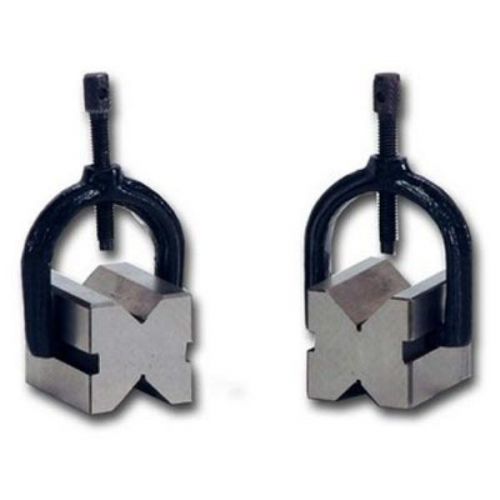 1.1/2&#034; CAPACITY PRECISION STEEL V-BLOCK PAIR W. CLAMPS 1-1/4x1-1/4x1-5/8 - VEE