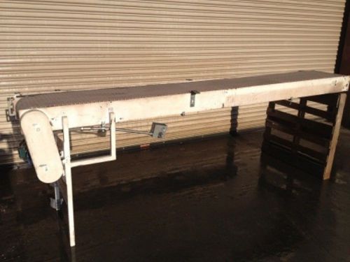 15&#034; x 10&#039; Long Single Filer Bottle Conveyor with Plastic Belt