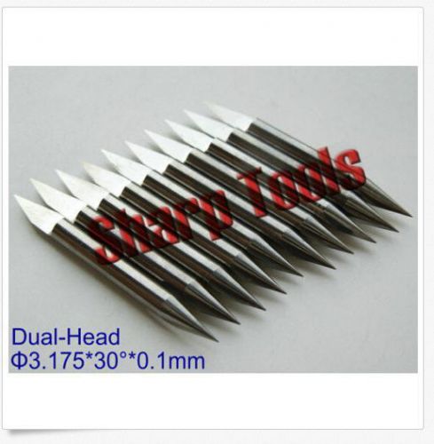 10pcs/set Double Head 30 Angle 3.175x 0.1mm V Carving CNC Milling bit Wood MDF